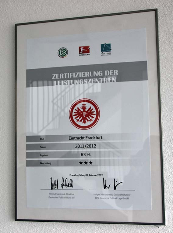 Eintracht Zertifikat