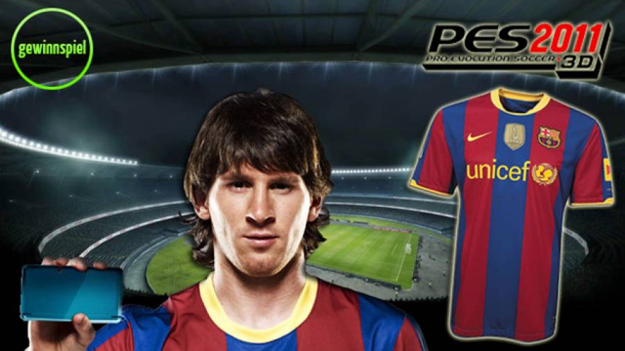 PES 2011 3D: Handsigniertes Messi-Trikot vom FC Barcelona zu gewinnen