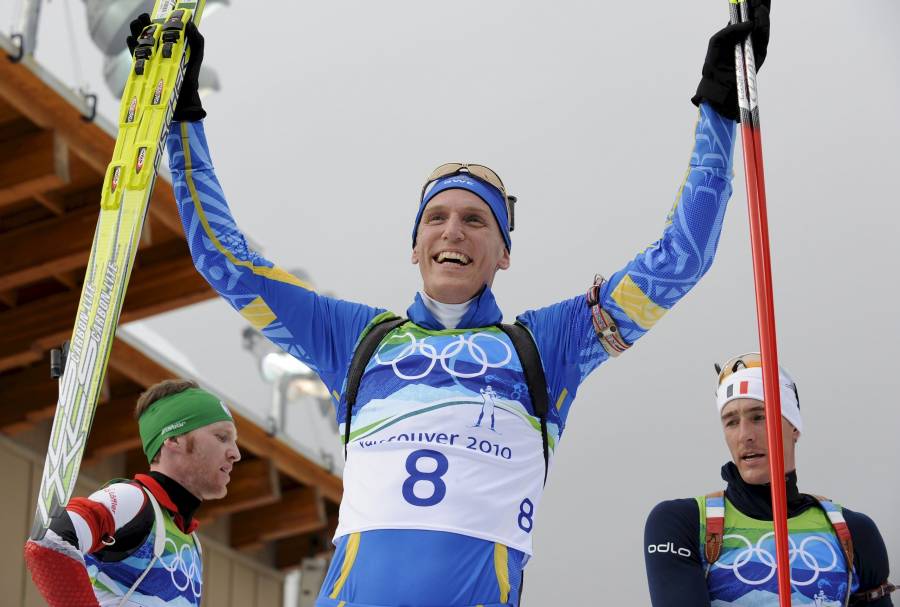 Björn Ferry holt Gold in der 12,5 km Verfolgung