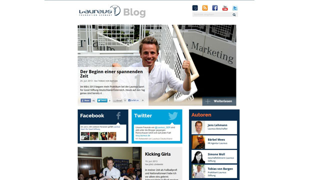 Neu im Netz: Der Laureus Blog