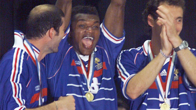getty images; Marcel Desailly nach dem gewonnenen WM-Finale