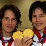 gettyimages.de -- Ramona Brussig (re.) mit ihrer Zwillingsschwester Carmen bei den Paralympics in London 2012