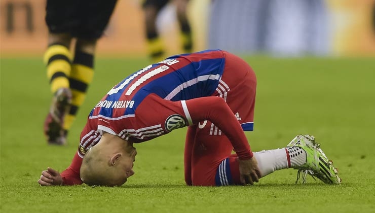 gettyimages.de; Arjen Robben gilt gemeinhin als verletzungsanfälliger Spieler