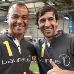 GES - Sportfoto / Markus Gilliar -- Cafu (re.) mit Raúl González Blanco in Berlin