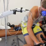 Nils Borgstedt; Skibergsteiger Toni Palzer bei der Spiroergometrie im Ambulanten Orthopädischen Rehazentrum saludis am Klinikum Bamberg
