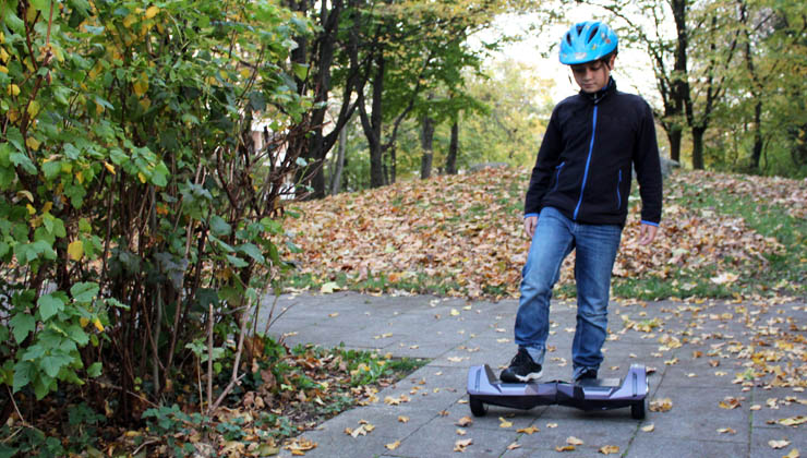 Hoverboard aufsteigen