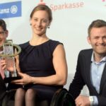 DBS/Ralf Kuckuck -- (v.li.) Ole Schröder, Anna Schaffelhuber, Ole Bischof