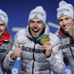 gettyimages.de -- Fabian Riessle, Johannes Rydzek und Eric Frenzel (v. Li.)