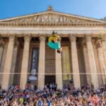 Münchner Sportfestival/ Paddy Schmitt -- Bei den Globetrotter World Slackline Masters wird traditionell der Team-WM-Titel im Slacklining vergeben. Internationale Profis sorgen für Spannung auf der Slackline