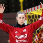 Jürgen Pfliegensdörfer -- Pauline Radke im Trikot der HSG Bensheim/Auerbach