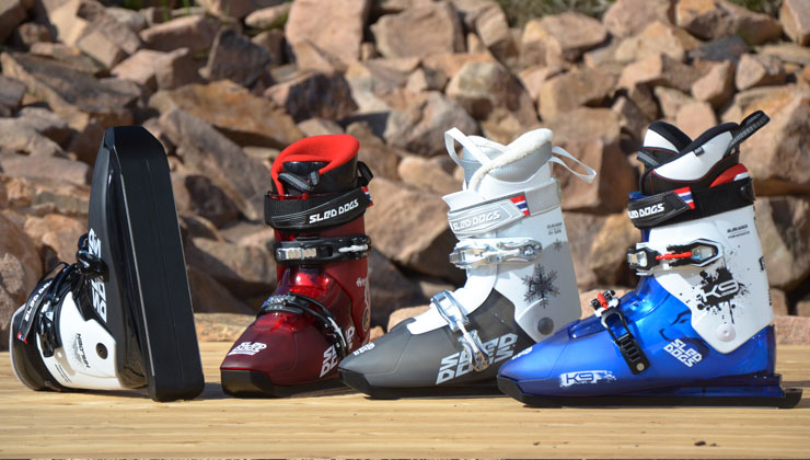 snowskates sled dogs