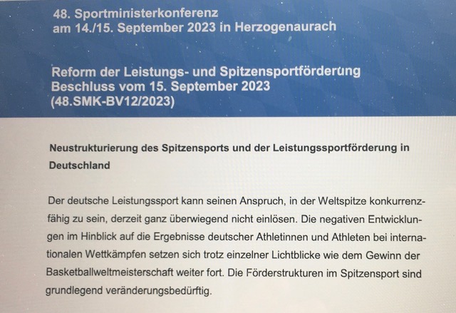 sport minister konferenz