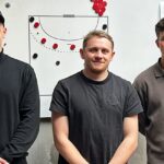 MT Melsungen -- Semir Kaymakci (l.), Dimitri Ignatow (m.), Julius Hayner (r.)